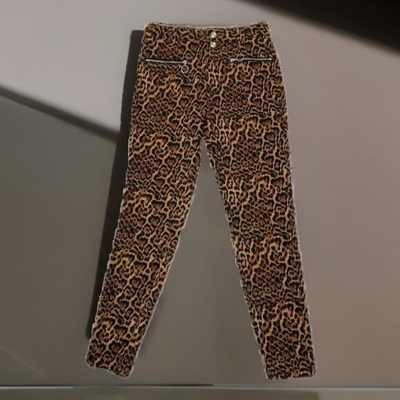 Zara Jeggings Womens 4 Leopard Print W26 L26 High Rise Stretch Skinny Leg - Picture 2 of 13